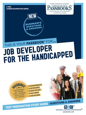 cover image of Job Developer for the Handicapped